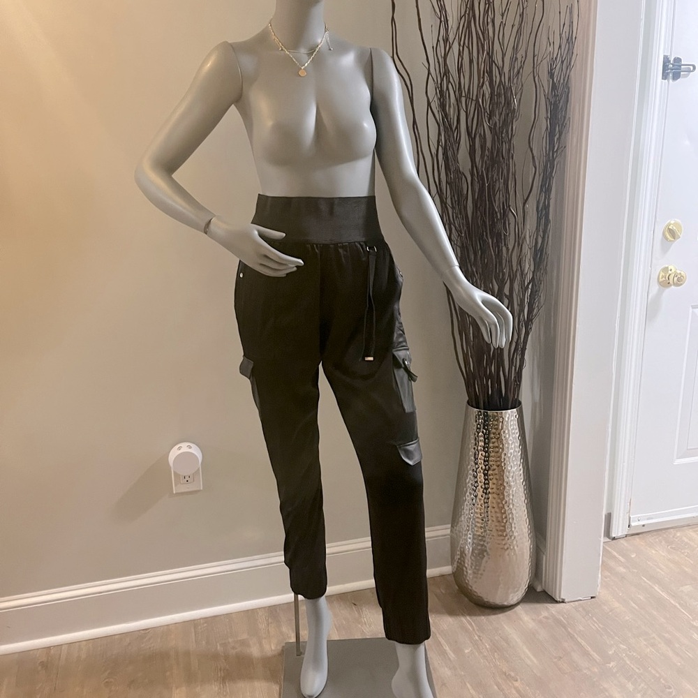 Black cargo style pants